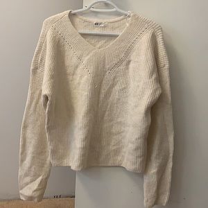 cream/white knit sweater